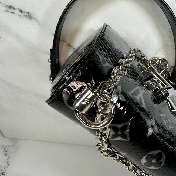 Louis Vuitton Python Twist Monogram Snakeskin Crossbody Bag PM Black/Silver LV - Picture 14 of 15